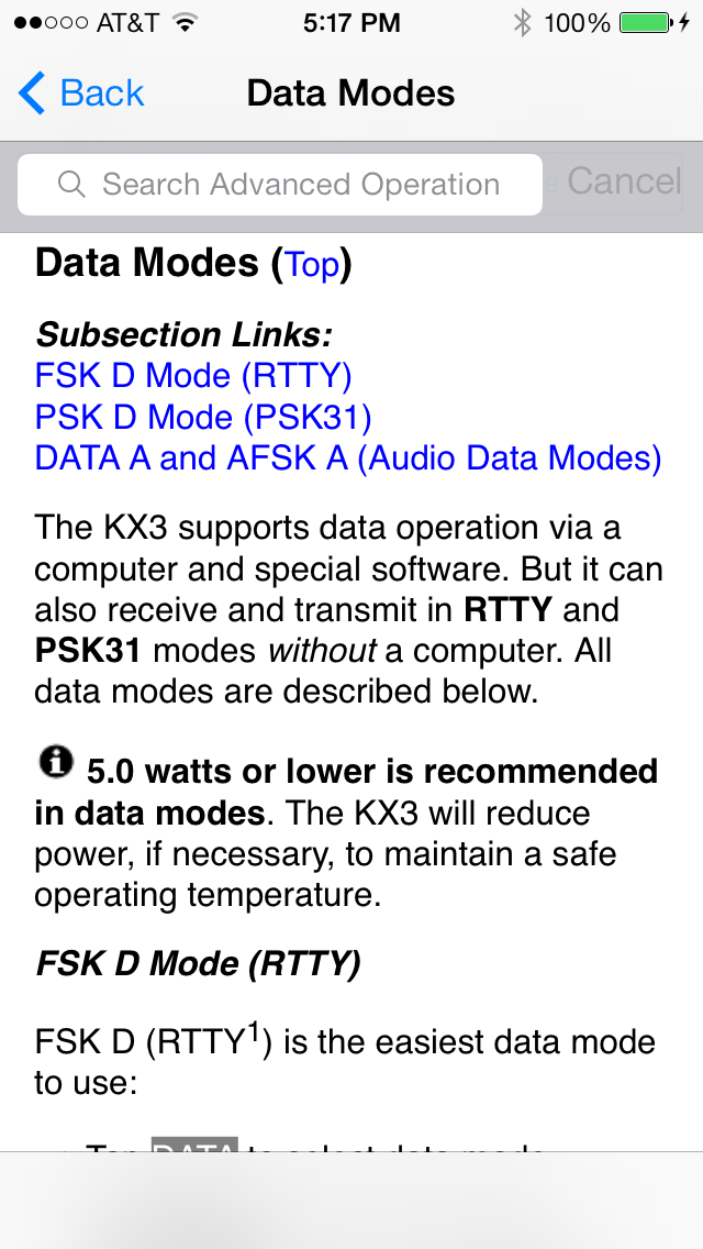 Data Modes